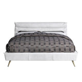 Doris Top Grain Leather Upholstered Bed