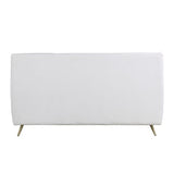 Doris Top Grain Leather Upholstered Bed