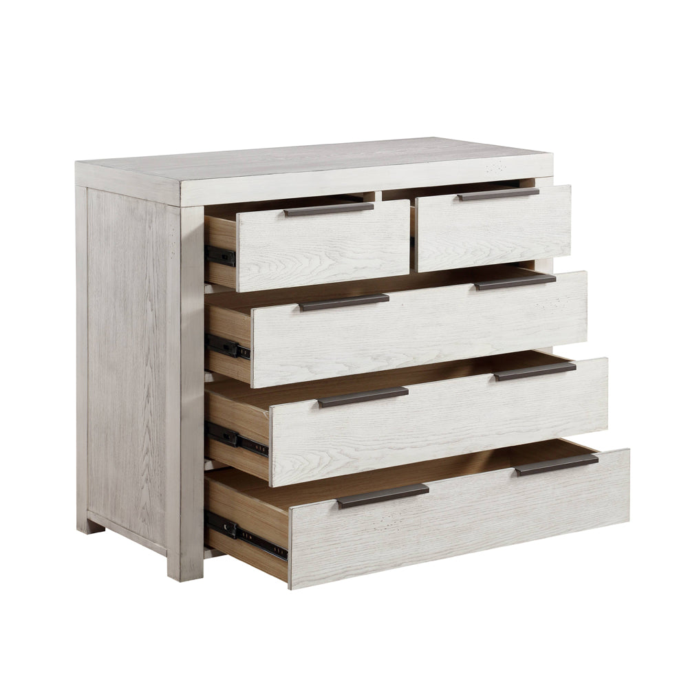 Celerina Queen Loft Bed & 5-Drawer Chest