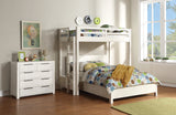 Celerina Queen Loft Bed & 5-Drawer Chest