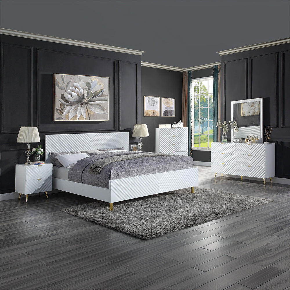 Gaines High Gloss Bedroom Collection