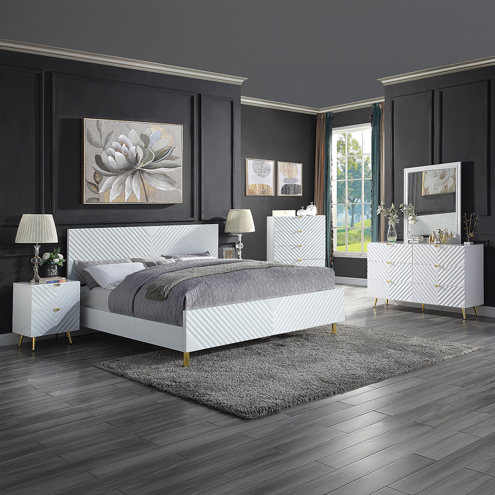 Gaines High Gloss Bedroom Collection