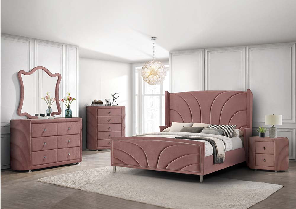 Salonia Art Deco Velvet Bedroom Collection