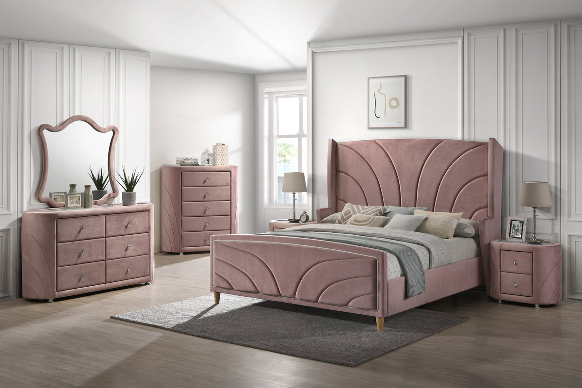 Salonia Art Deco Velvet Bedroom Collection