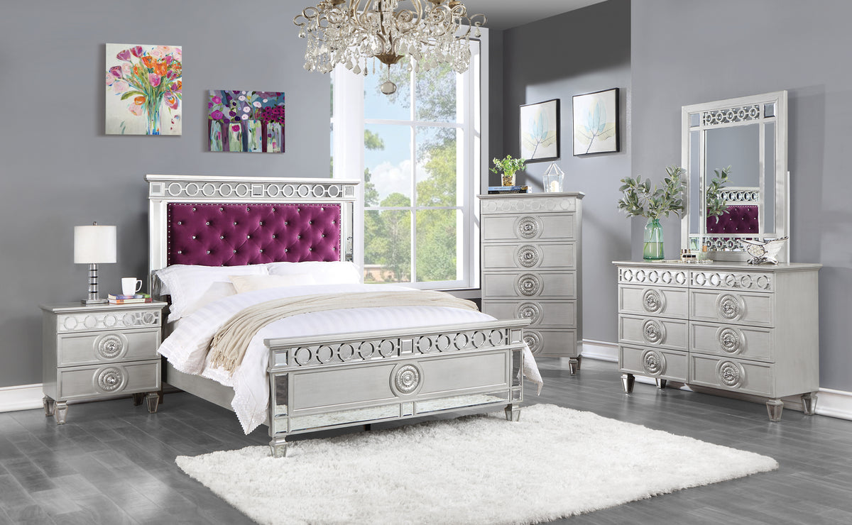 Varian Glam Mirrors & Tufted Bench