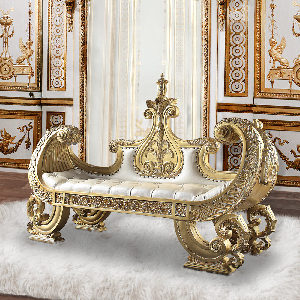 Bernadette Rococo Bench, Vanity Chair & Mirror