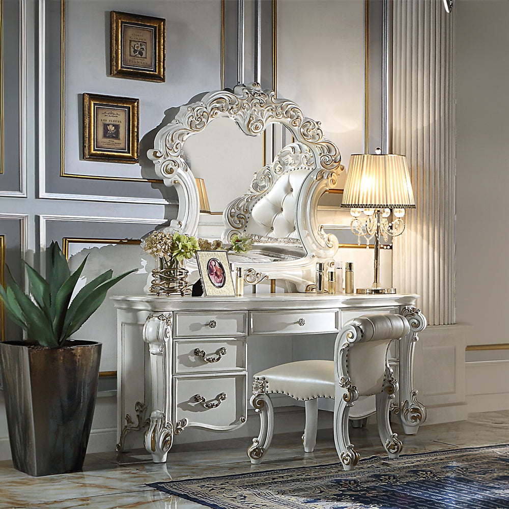 Vendome Arched Mirror & Vanity Stool