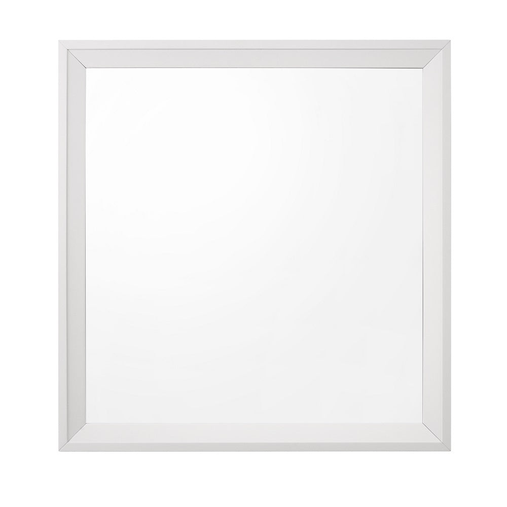 Cerys Minimalist Wall Mirror in White