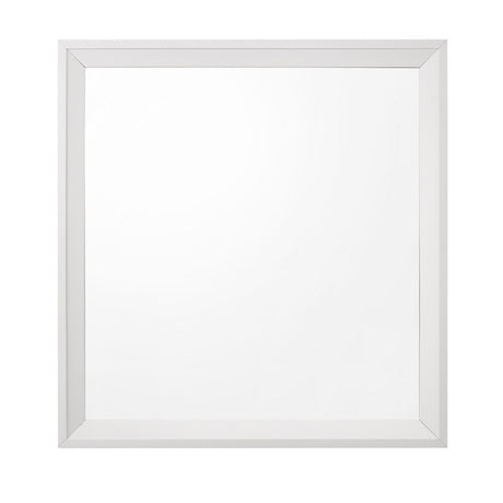 Cerys Minimalist Wall Mirror in White