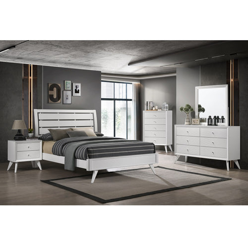 Cerys Minimalist Wall Mirror in White