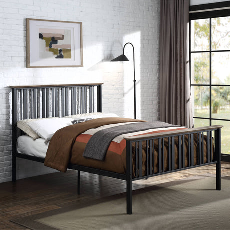 Zudora Full Metal Bed & Nightstand