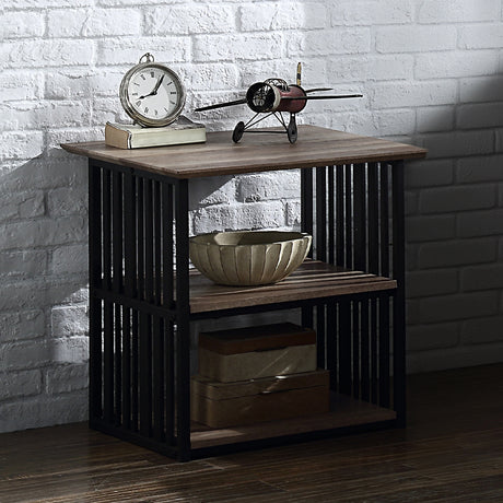 Zudora Full Metal Bed & Nightstand