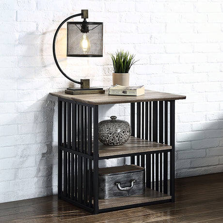 Zudora Full Metal Bed & Nightstand