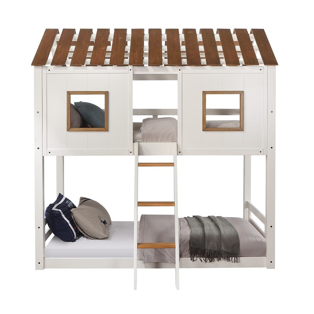 Inara House-Shaped Twin over Twin Bunk Bed