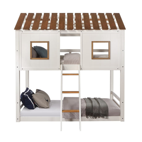 Inara House-Shaped Twin over Twin Bunk Bed