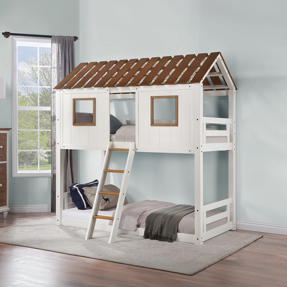 Inara House-Shaped Twin over Twin Bunk Bed