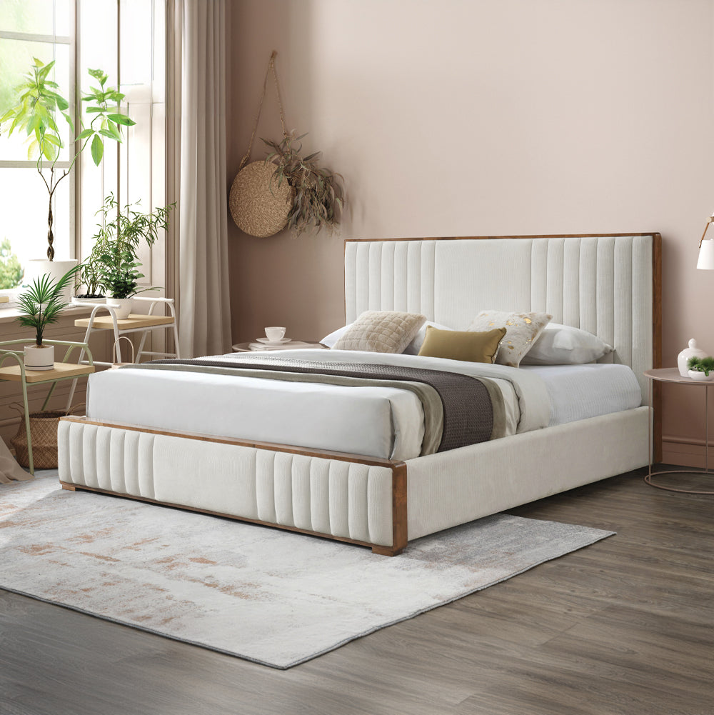 Kaleea Channel-Tufted Upholstered Bed