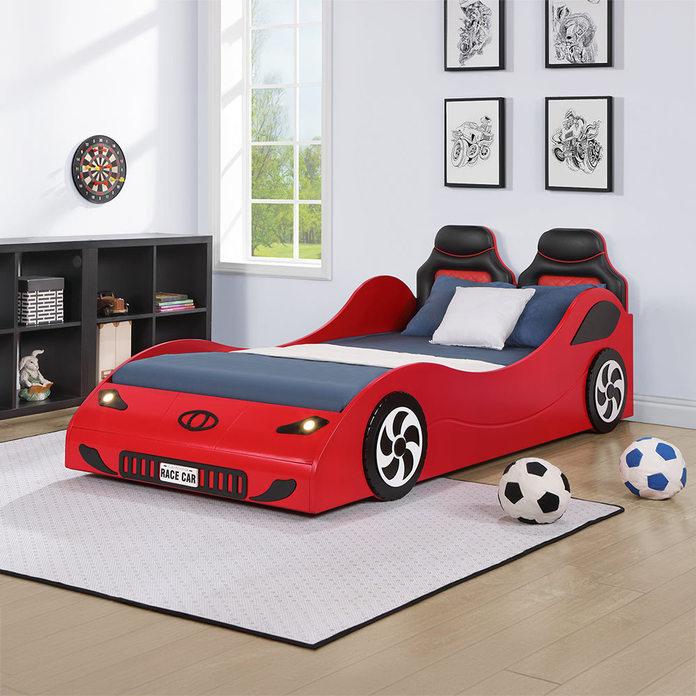 Colen Twin Car Bed with LED Lights