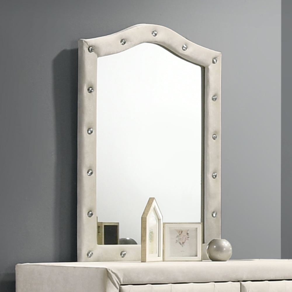 Reggie Tufted Upholstered Mirror