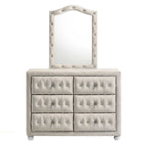 Reggie Tufted Upholstered Mirror