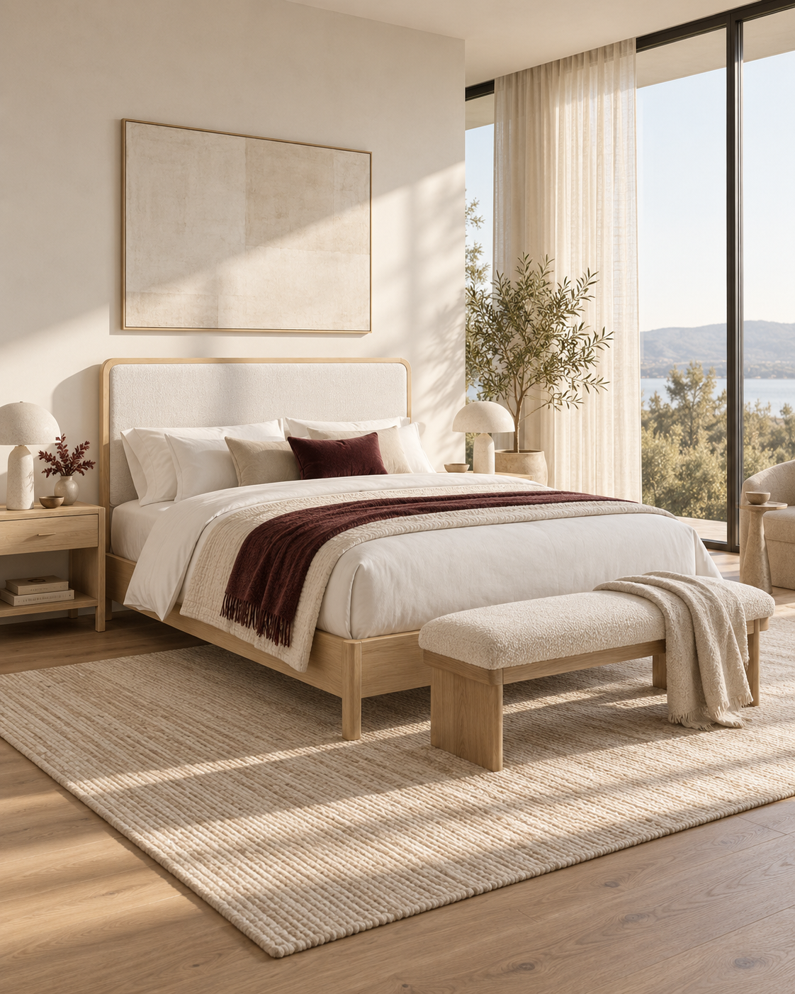 Rafaelle Natural Solid Ash Bed