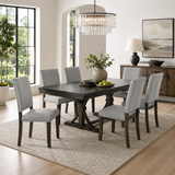 Asbury 7-Piece Traditional Dining Room Set in Rich Espresso Finish - Table and 6 Chairs