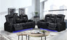 Contemporary Fabric Sofa and Loveseat 2-Piece Living Room Set - Modern Minimalist Seating