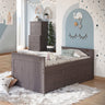 Marinos Rustic Twin Captain Bed with Underbed Drawers - Solid Brazilian Pine in Gray or Mahogany - cf20b5d74c5e580dd3c0dc5a5af7509e6402ed9e_AM_BK304GY_1_1