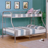 Finnerty Contemporary Metal Bunk Bed with Attached Ladder - Twin over Full or Full over Full in Black, Silver or White - cm-bk1032sv-tf-1