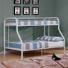 Finnerty Contemporary Metal Bunk Bed with Attached Ladder - Twin over Full or Full over Full in Black, Silver or White - cm-bk1032wh-tf-1