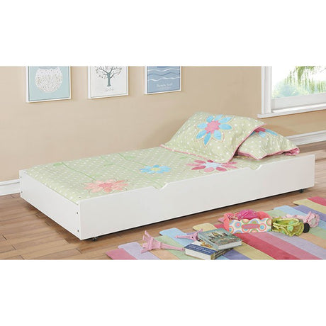 Omnus Transitional Youth Bedroom Furniture - Chest, Dresser, Desk, Hutch, Mirror & Trundle - cm-tr453-wh-1