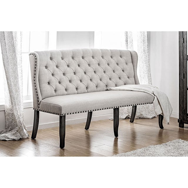 Sania Rustic Bar & Counter Height Dining Collection - Distressed Tables, Chairs & Nailhead Benches - cm3324bk-bnl