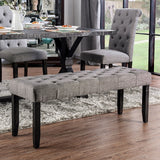 Alfred Rustic Dining Collection - 48" Round & 72" Trestle Tables, Button-Tufted Chairs & Bench in Antique Black - cm3735lg-bn-1_1