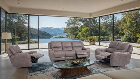 Demetrius Power Reclining Sectional, Sofa & Loveseat - Oversized Seats with Storage Console & USB - cm9931br-pm-1-z
