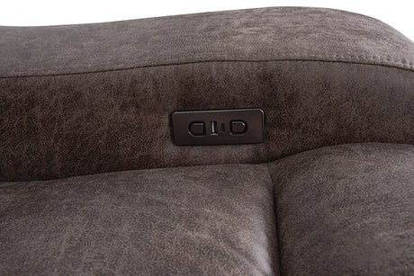 Demetrius Power Reclining Sectional, Sofa & Loveseat - Oversized Seats with Storage Console & USB - cm9931br-pm-control