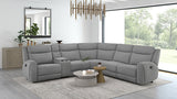 Antonius Contemporary Reclining Sofa, Loveseat, Recliner & Sectional - Contour Arms in Gray Fabric - cm9985gy-m-sect-1-z