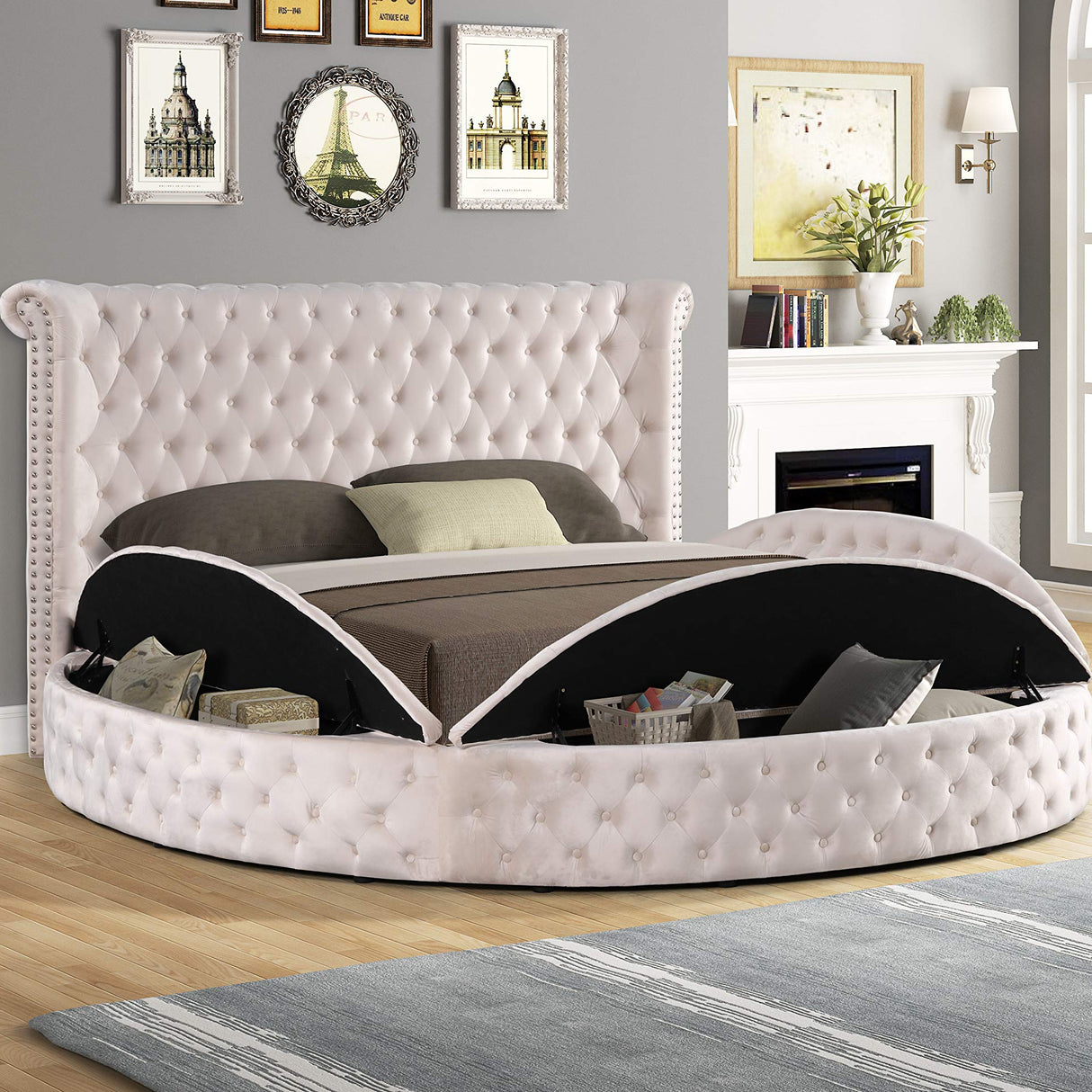 Upholstered Velvet Bed