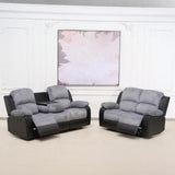 Bloom Love Seat & Sofa Set Recliner with Console Cup Holders