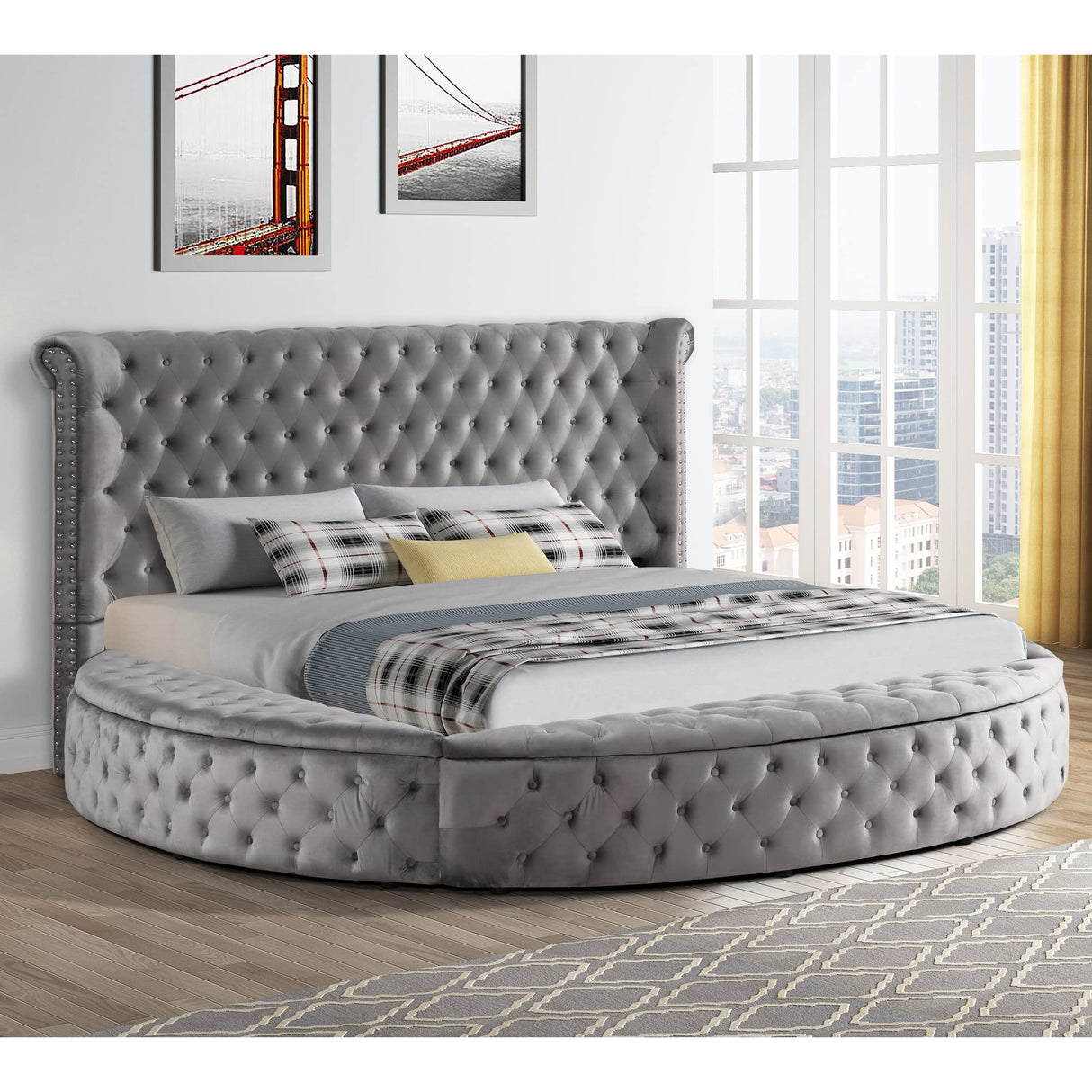 Upholstered Velvet Bed