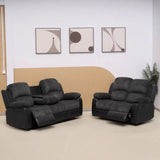 Bloom Love Seat & Sofa Set Recliner with Console Cup Holders