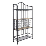 Edina Industrial Kitchen Island & Wine Rack