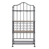 Edina Industrial Kitchen Island & Wine Rack