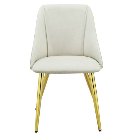Gaines High Gloss Pedestal Dining Table & Side Chairs