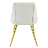 Gaines High Gloss Pedestal Dining Table & Side Chairs