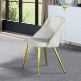 Gaines High Gloss Pedestal Dining Table & Side Chairs