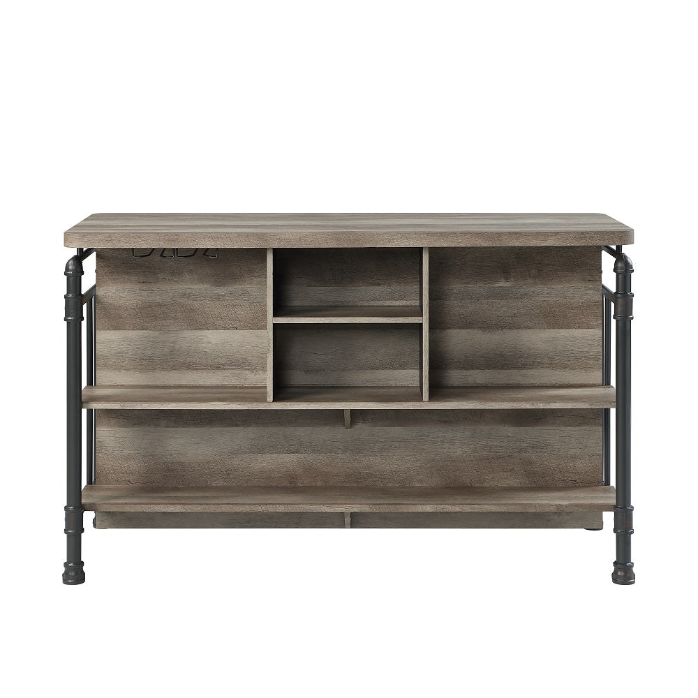 Edina Industrial Kitchen Island & Wine Rack