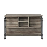 Edina Industrial Kitchen Island & Wine Rack