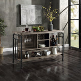 Edina Industrial Kitchen Island & Wine Rack