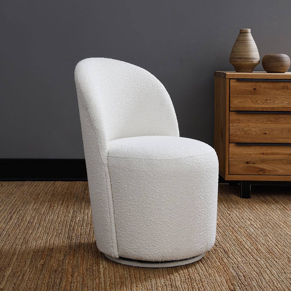Hollis Round Pedestal Dining Table & Swivel Chairs