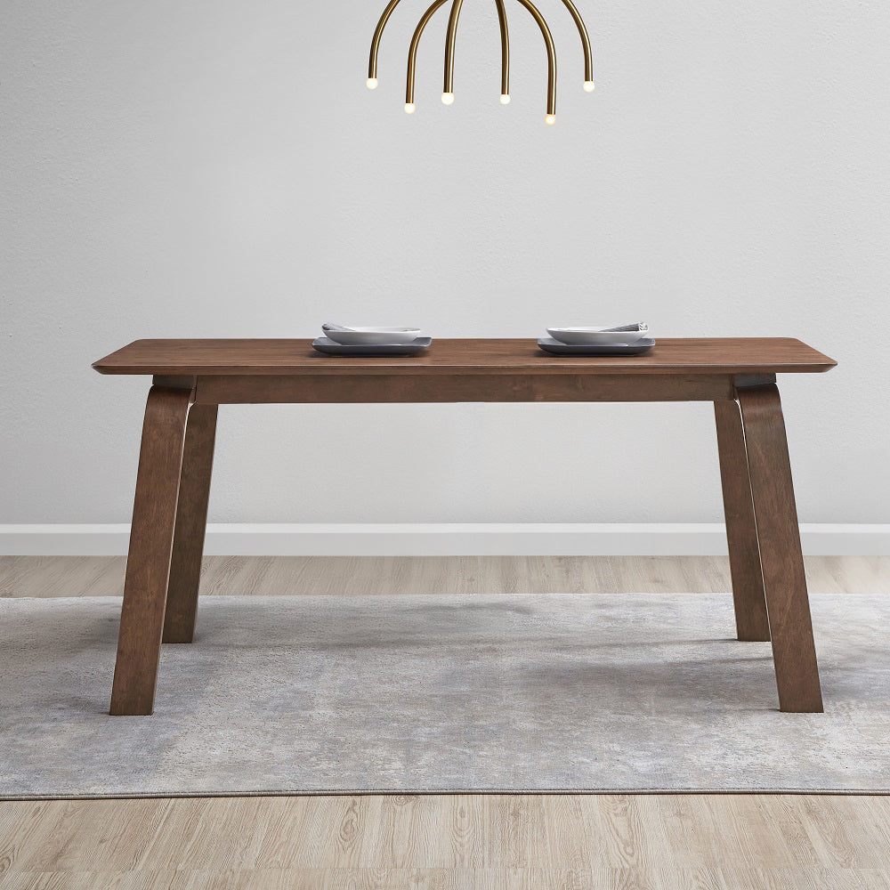 Ginny Walnut Dining Table & Wingback Side Chairs